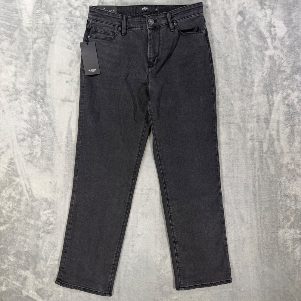 New Hudson Straight Leg Jeans Women's Size 8 Black Denim Pants